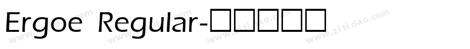 Ergoe Regular字体转换